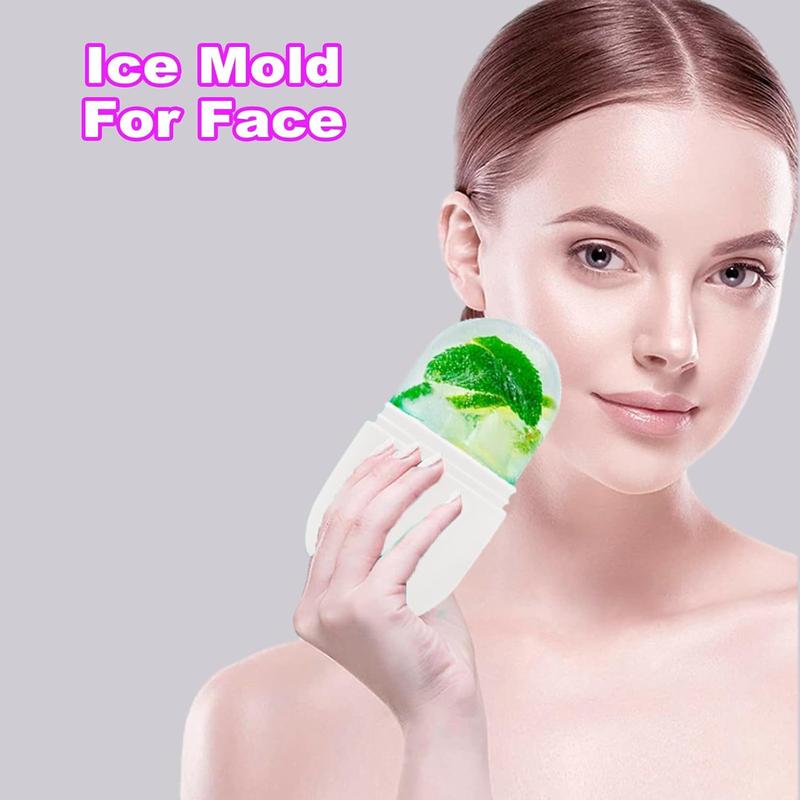 Rabbit Design Portable Face Roller, Frosty Facial Sculpting Tool, Skin Care Ice Cube for Reducing Puffiness, Face Massager for Skin Care