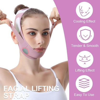 Reusable V-line Face Lifting Strap, Summer Breathable Comfort Face Lifting Band, Lifting the Sagging Double Chin, Comfort Skincare Tools