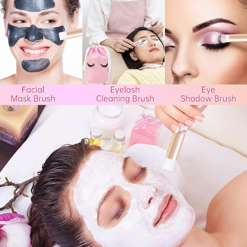 Nose Cleaning Brushes, 5pcs/set Crystal Handle Face Cleaning Brushes, Facial Skin Care Tools