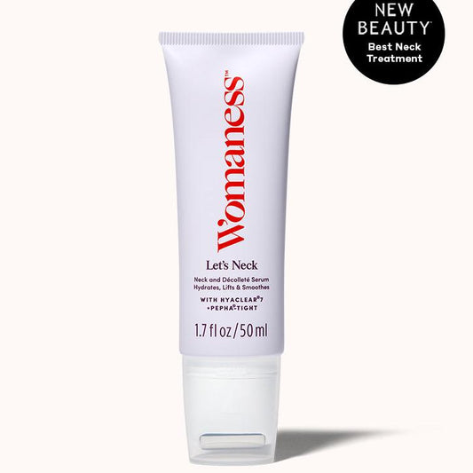 Womaness Let's Neck Firming and Tightening Serum. Roll On Firming Neck Cream & Crepey Skin Treatment to Smooth D¨¦collet¨¦ Area. Daily Skin Tightening Cream for Fine Lines and Wrinkles. Skincare Applicator Moisture Delicate