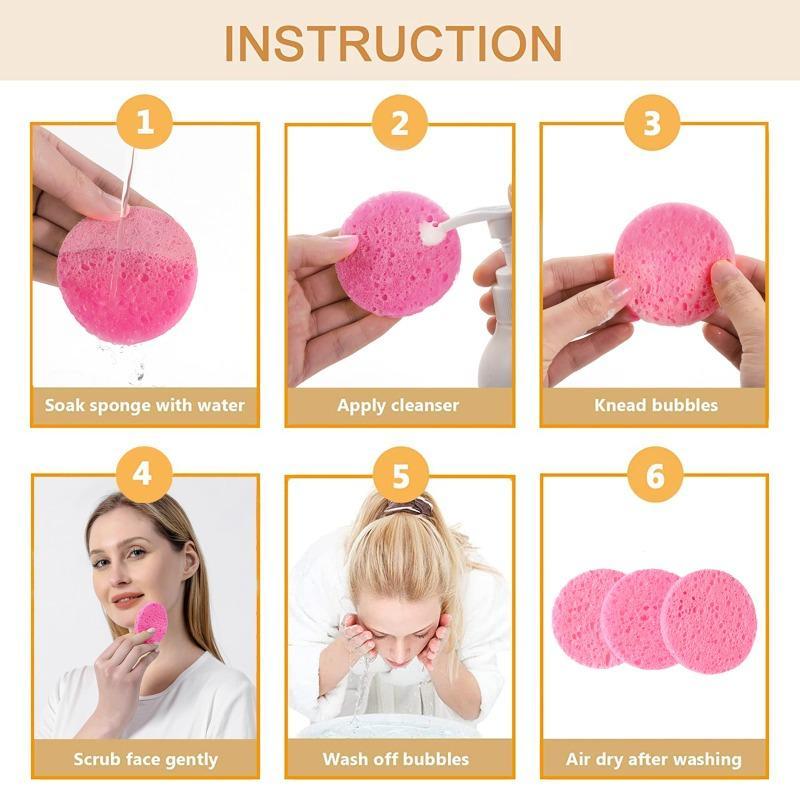 Facial Cleansing Tool Kit, 25pcs/set Including 2 Silicone Face Scrubbers & 20 Face Wash Pads & 1 Bow Headband & 2 Wristbands for Cleansing and Gentle Exfoliation