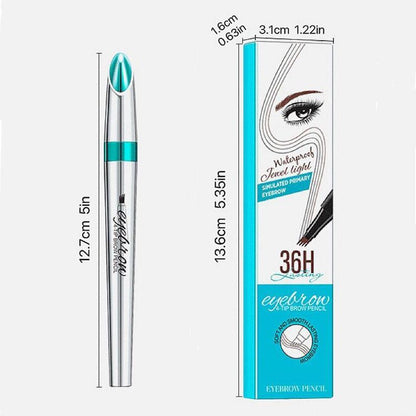 4-Tip Liquid Eyebrow Pencil, Long Lasting Brow Styling Pen, Brow Shading & Filling Pencil, Brow Brush Makeup Tool, Makeup Products