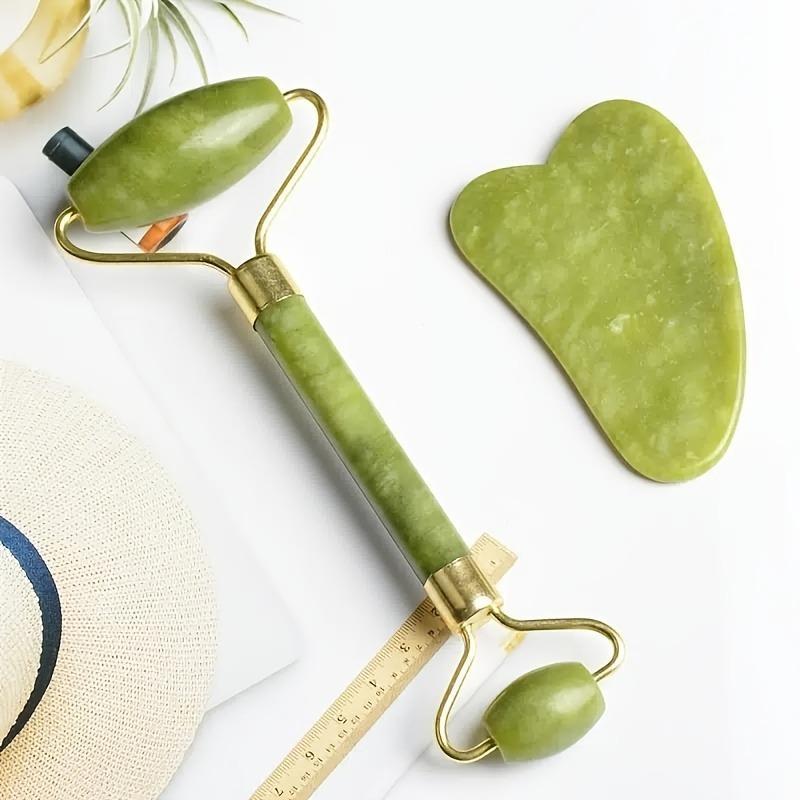 Jade Roller & Gua Sha Board, Face Massage Tool for Face Eye Neck Skin Care, Skincare Tools for Women