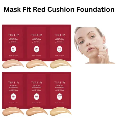 Mask Fit Red Cushion Foundation *Trial Kit* #Medium | good Choice for Glass skin, Lightweight, Buildable Coverage, Semi-Matte Concealer Makeup Cosmetic