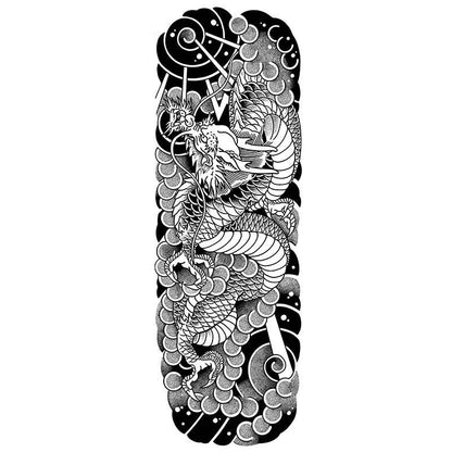 Dragon & Phoenix Pattern Tattoo Sticker, Temporary Tattoo for Men & Women, Waterproof Fake Tattoo Sticker