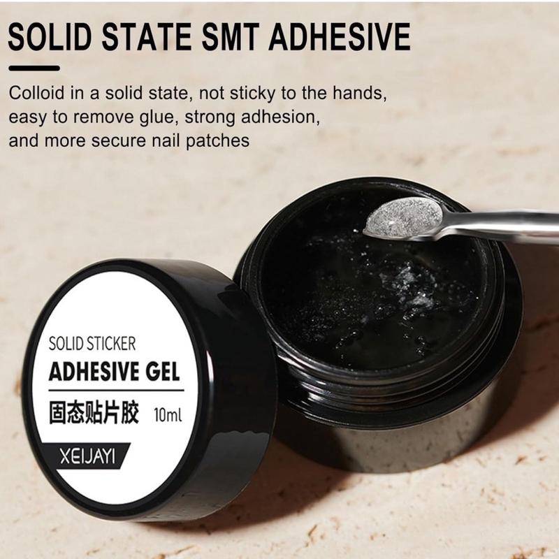 Solid Nail Glue Gel for Press On Nails Acrylic Manicure