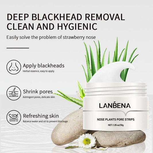 Lanbena Blackhead Whiteheads Remover Mask, Facial Peeling, Nose Strip, Acne Deep Cleansing Set, Skin Treatment, Skin Care Kit30g