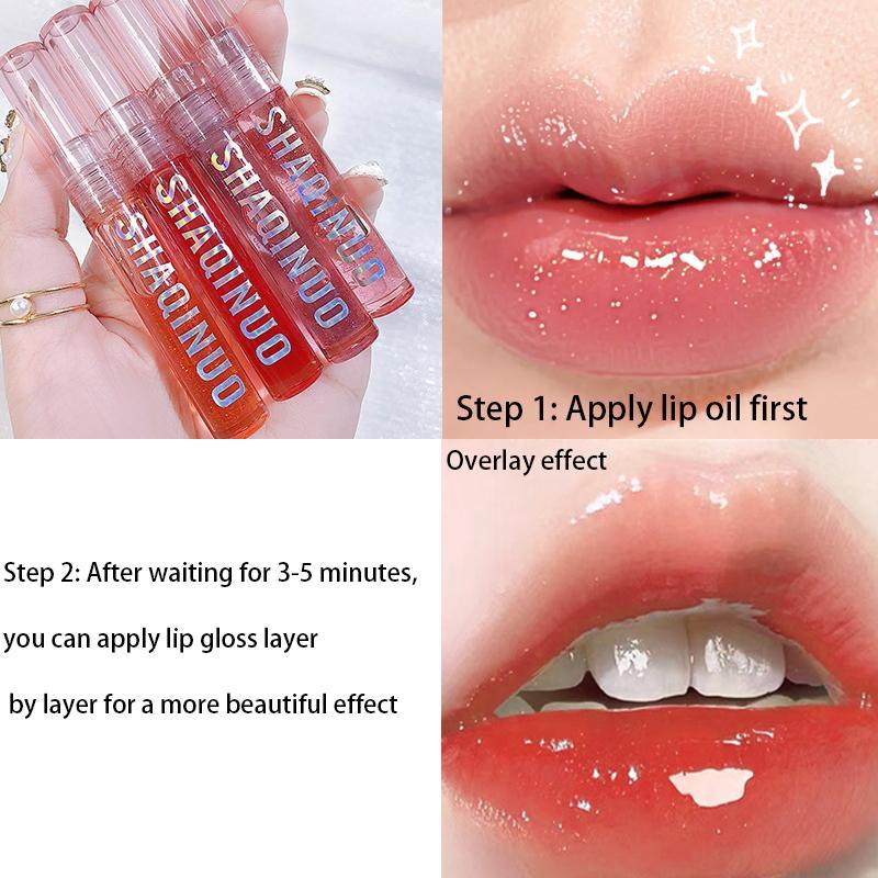 4pcs/set Hydrating Lip Oil, Glossy Lip Glaze Stick, Plumping Lip Oil Juicy Lipstick For All Occasions Makeup, Girls And Women