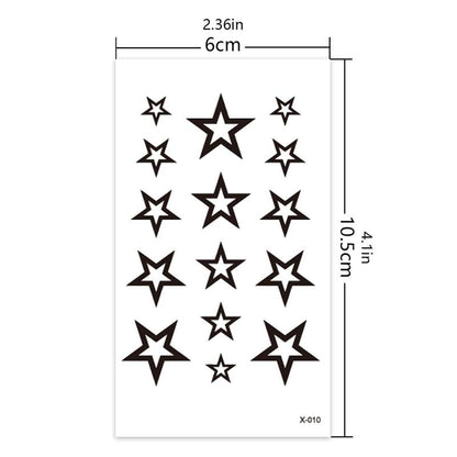 Star Pattern Temporary Tattoo Sticker, Fake Tattoo Sticker, Body Art Decoration, Body?Makeup?Cosmetic?Tool?For Women & Girls