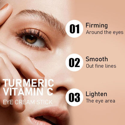 Turmeric Vitamin C Eye Cream Stick, Deep Hydrating & Moisturizing Eye Cream, Reduces The Look Of Fine Lines, Eye Care Product for Women & Men