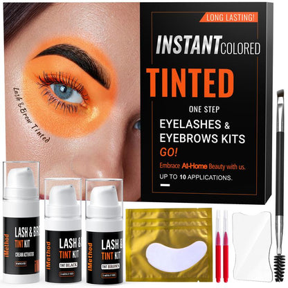 iMethod Eyelash & Eyebrow Kit, Professional Lash & Brow Color Kit, Lasting for 6 Weeks DIY Hair Coloring for Salon Home Use, Instant Eybrow TInt, Natural Eyebrow tinting