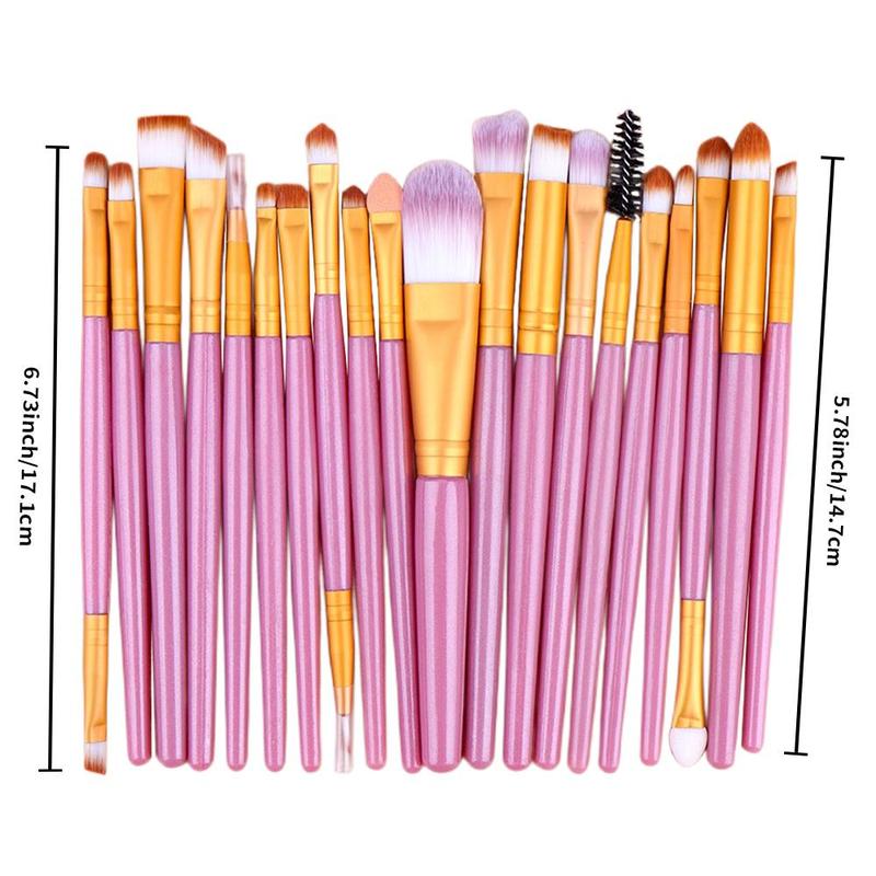 Summer Soft Bristle Foundation?Brush Makeup Brush Set, 20pcs/set?Professional Makeup Brushes for Liquid Foundation, Loose Powder, Concealer, Eye Shadow, Blush, Lip Balm, Makeup Brushes Set for Women Girls