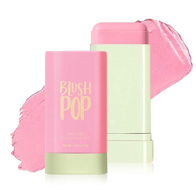 Creamy Blush Stick,2-in-1 Cream Blush Stick,Cheek and Lip Tint,Waterproof Hydrating Solid Natural Moisture Smooth Blendable Matte Finish Face Blush Makeup Pink Cosmetic Moisturize Moisturizer Eyeshadow Mild Powder Tinted Moisturizing