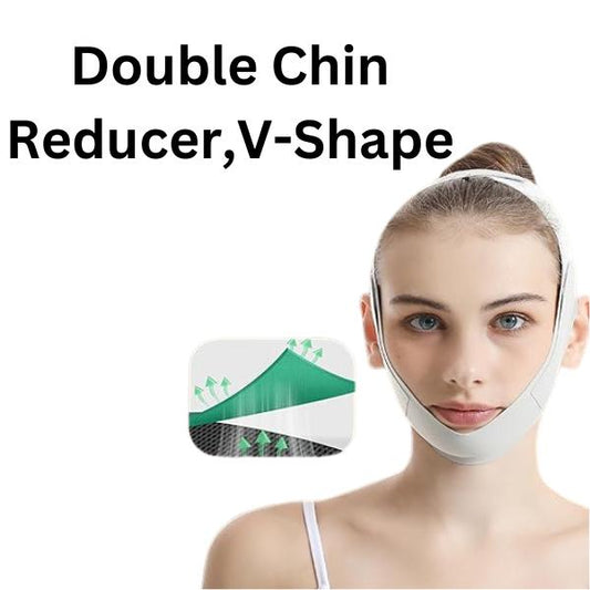 Double Chin Reducer,V-Shape Chin Tightening Band,Face Lift Tape,Prevent Sagging,Reusable Face Slimming Belt