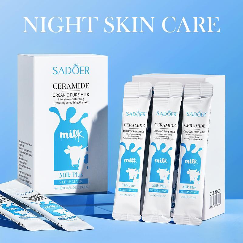 Nourishing Milk Sleeping Masks, 20pcs/set?Soft Texture Face Masks, Moisturizing Skin Care Products For Women