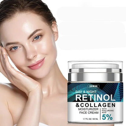 Retinol Collagen Skincare Moisturizer, Press-on Retinol Serum Cream, Hydrating Nourishing Face Lotion for Women & Men, Back To School Summer Essentials,  Women's Personal Care Products