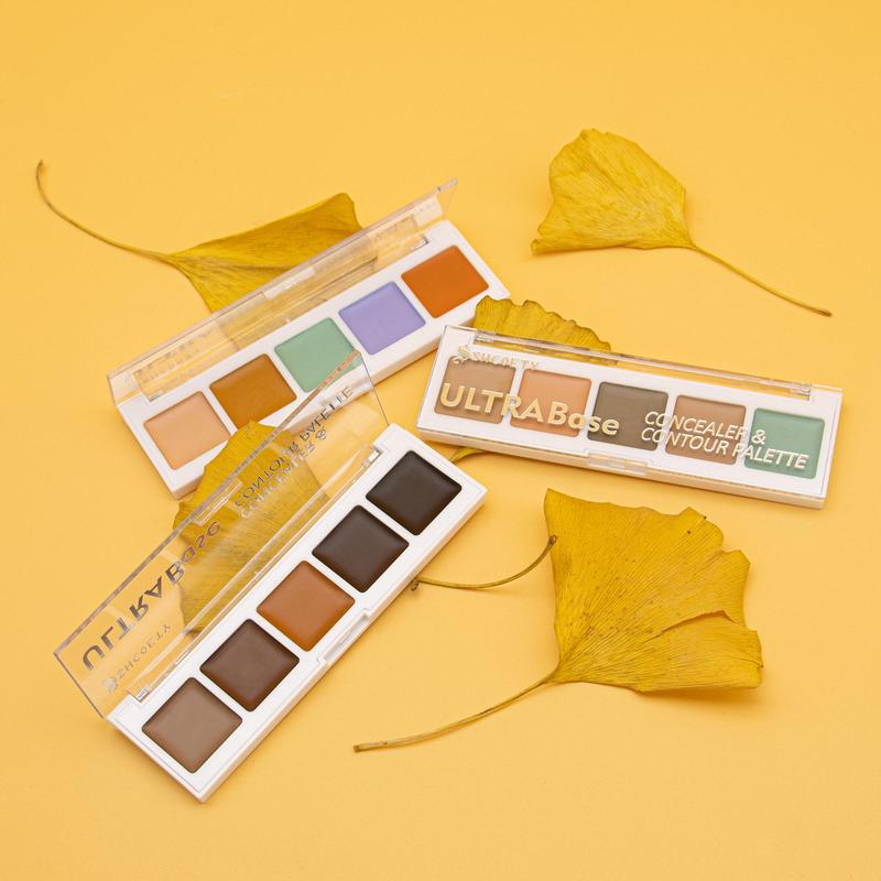 5 Color Concealer Palette, 1 Count Long Lasting Concealer Cream, Highlighting Contouring Concealer Cream, Soft and Lightweight Highlighting and Shadowing Powder, Makeup Palette Cosmetics