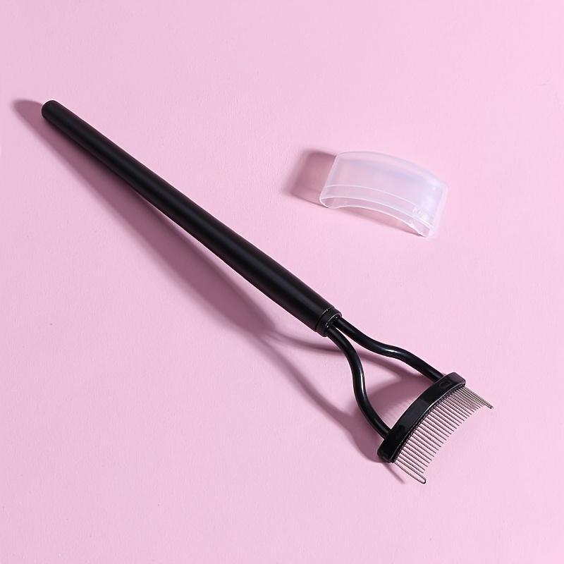 Eyebrow Comb, Half-moon Shaped Eyelash Brush, Semi-curved Steel Tooth Eyelash Separator Mascara Applicator Eyelash Extensions ye Makeup Tools for Women & Girls