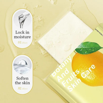 Hydrating Moisturizing Face Mask, 1 Count Lemon Nourishing Face Sheet Masks, Facial Skin Relaxing Masks, Facial Skin Revitalizing Masks, Daily Skin Care Products, Suitable for All Skin Types