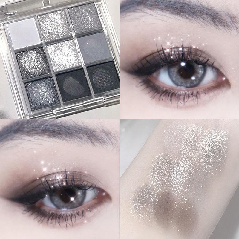 Gray-Tone Eyeshadow Palette,?Shimmer & Matte Eyeshadow for Party, Long Lasting Shimmering Eye Shadow Makeup Products, High Pigmented Blendable Eyeshadow Powder