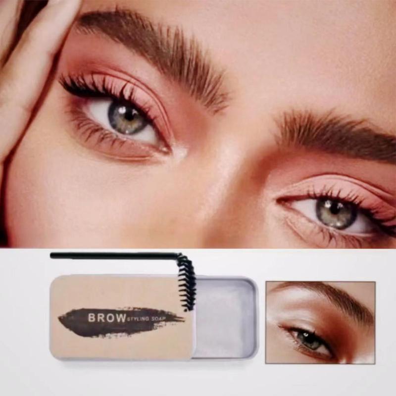 Eyebrow Styling Cream with Eyebrow Brush, Waterproof Long Lasting Eyebrow Setting Soap, Eyebrow Makeup Tool for Women