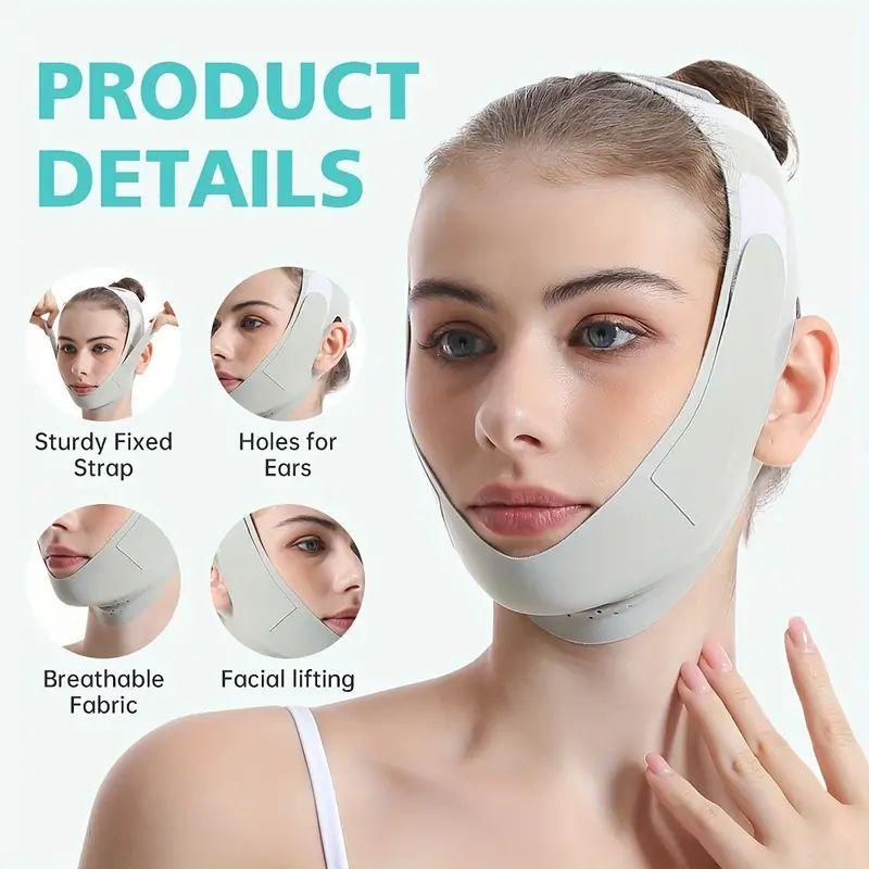 Face Muscle Training Tool, 2 Counts/set Face Muscle Trainer & Breathable Sleeping Face Mask, Facial Skin Lifting Accessories for Women & Men