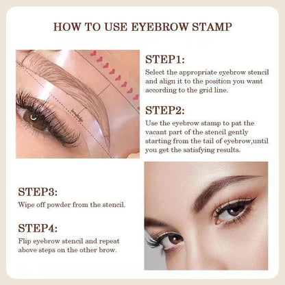 Eyebrow Powder Stamp, 1 Count Waterproof Long Lasting Eyebrow Stamp, Eye Brow Makeup Tool For Women