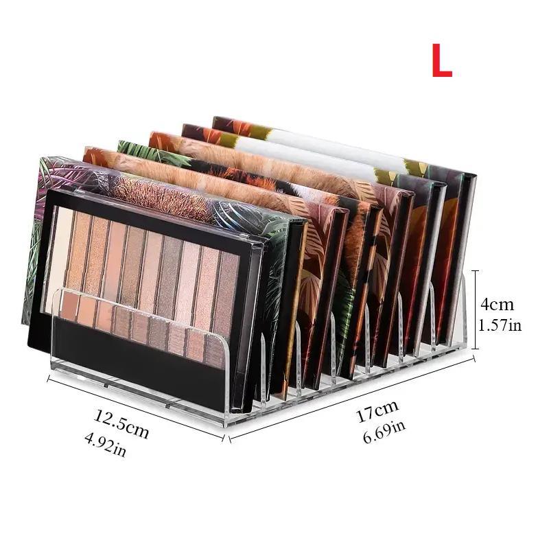 Clear Acrylic Eyeshadow Palette Holder, 1/2 Counts Compact Eye Shadow Palette Organizer, Makeup Palettes Organizing Tray for Vanity Bathroom Countertop