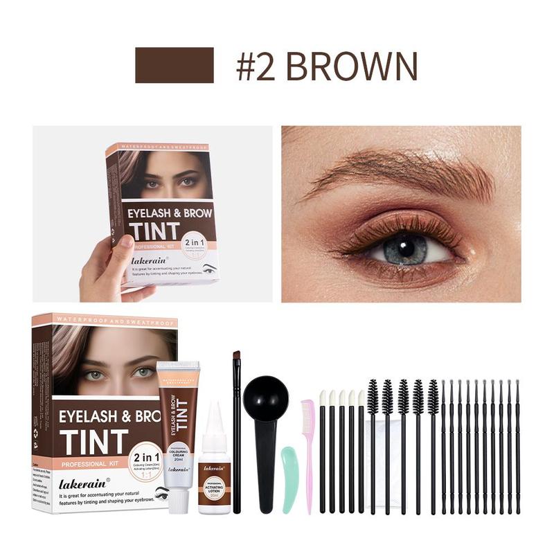 Eyebrow & Eyelash Dye Kit, 1 Set Waterproof Long Lasting Eyebrow Tinting Makeup Tools, Eye Makeup Kit for Women