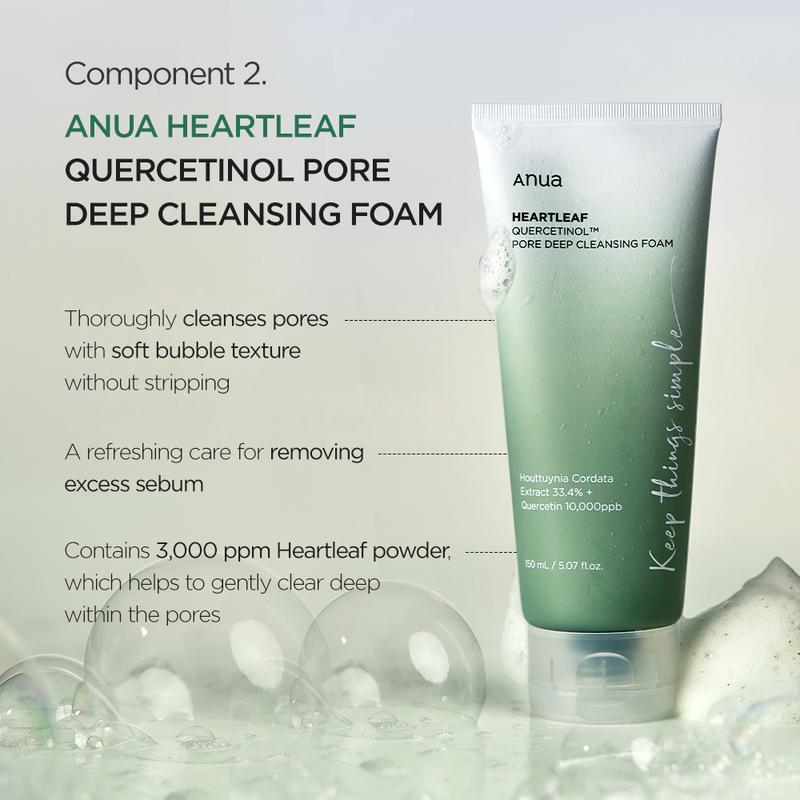 [Anua Official Shop] Double Cleanser Duo for Facial Cleansing Foam Korean