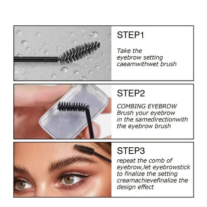 Waterproof 5D Natural and Durable Eyebrow Styling Soap with Brush, Clear Eyebrow Wax & Eyebrow Brush, Eyebrow Soap Kit, Brow Gel with Brush, Eyebrow Styling Gel