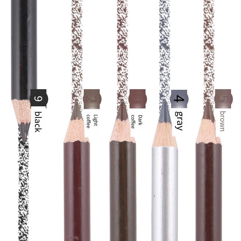 Double Headed Eyebrow Pencil with Eyebrow Brush, 1 Count Smudge Proof Brow Shading and Filling Eye Brow Pencil, Long Lasting Eye Brow Styling Pen, Makeup Brushes, Make Up Supplies