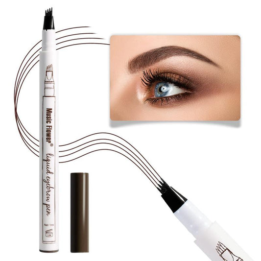 Eyebrow Makeup Pencil,Liquid Waterproof Brow Pen with Micro-Fork Tip Lightweight Color