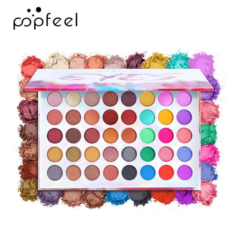 40 Color Eyeshadow Palette, Matte & Metallic Eye Shadows Palette, Long Lasting Shimmering Eye Shadow Makeup Products, High Pigmented Blendable Eyeshadow Powder, Cosmetic Gift