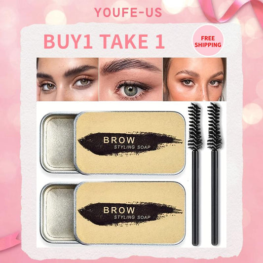 Eyebrow Soap Kit, 4D Brows Gel Long-lasting Eyebrow Setting Gel Waterproof Eyebrow Makeup Balm Pomade Cosmetics