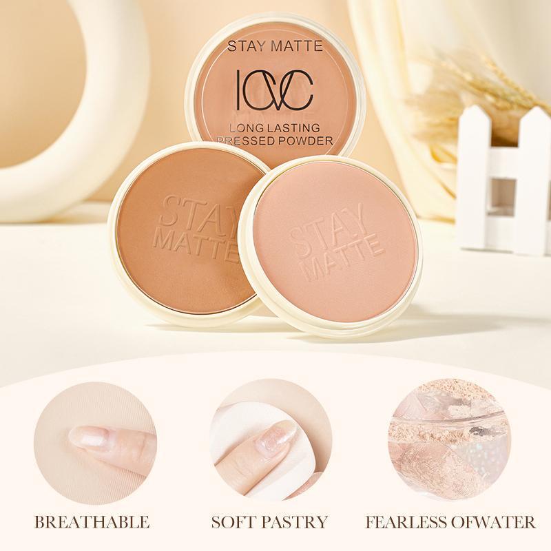 Long-lasting Oil Control Pressed Powder, Makeup Setting Powder, Face Makeup Accessories, Cosmetics, Smooths Skin & Completes Makeup, Suitable for All Skins