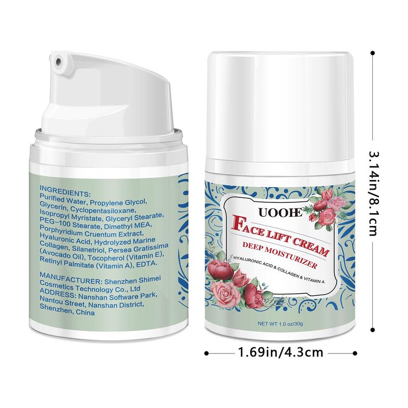 Moisturizing Face Cream, 1 Count Facial Lifting & Firming Cream, Reduces Wrinkles & Fine Lines, Improves Skin Elasticity