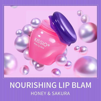 Cherry Blossom?& Honey Extract Lip Mask, Day & Night Use?Moisturizer?Set, Moisturizing?Skincare?Balm