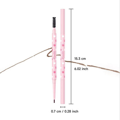 1 Piece Peach Pattern Brow Pencil, Long Lasting Eyebrow Brush For All Skin Type