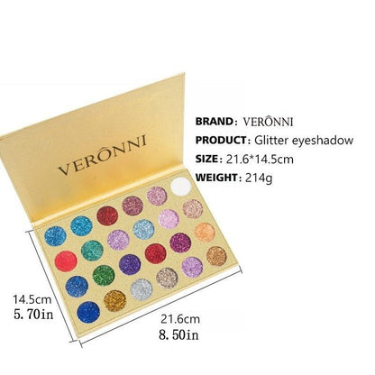 24 Color Shimmer Eyeshadow Palette, Glitter Eye Shadow Makeup Palette, Long Lasting Shimmering Eye Shadow Makeup Products for Women, Gifts for Her