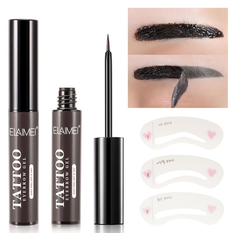 Tattoo Eyebrow Gel, 1 Box Waterproof Eyebrow Gel, Long Lasting Eyebrow Gel, Eyebrow Makeup Tool, Eye Brow Makeup Product