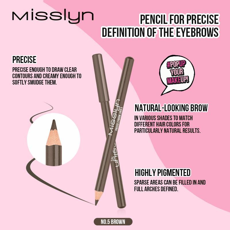 Cosmetic Eyebrow Pencil, 1 Count Long Lasting Eyebrow Pencil, Brow Styling Brush, Sweat Proof High Pigmented Brow Shading & Filling Pencil, Makeup Tool Easy to Apply