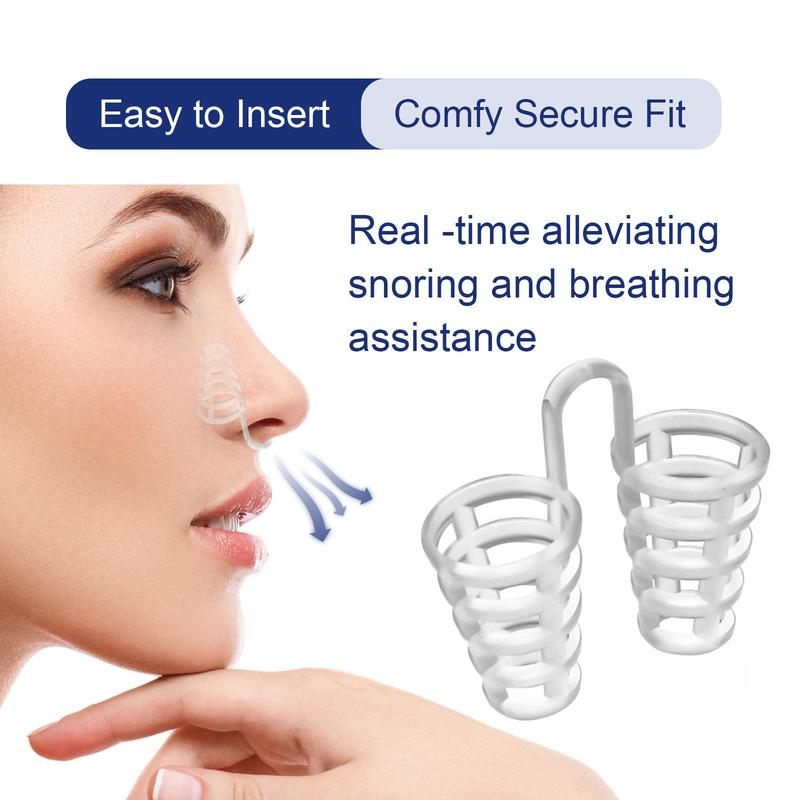 Snore Stopper, 4pcs/set Snoring Solution Nose Clip for Men and Women, Anti-snoring Nasal Clips, Anti-snoring Tools