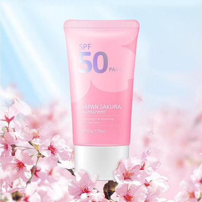 Comfort?Hydrating Sakura Sunscreen, 2pcs/set Moisturizing Sunblock, Facial Skincare Product for Daily Use