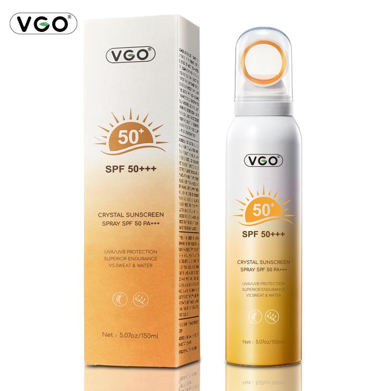 VGO-Crystal Sunscreen Spray SPF 50 PA +++ Waterproof Sweatproof High-efficiency sunscreen Fine mist spray Facial Bright