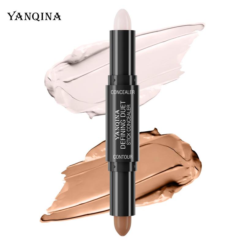 Double Ended 2 in 1 Face Contour Pen, Dual Headed Concealer Stick, Makeup Highlighter Stick Bronzer Stick, High-gloss?Cosmetic Stick