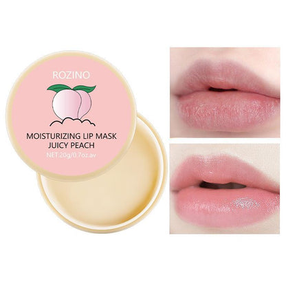 Moisturizing Lip Mask, Honey Peach Lip Oil Film, Exfoliating Anti Drying Lip Care Mask