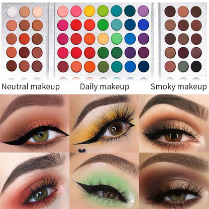 65 Color Eyeshadow Palette, Long Lasting Highly Pigmented Shimmer & Matte Shades Palette, Colorful Eye Cosmetic Products, Help Me Glow up Makeup Products