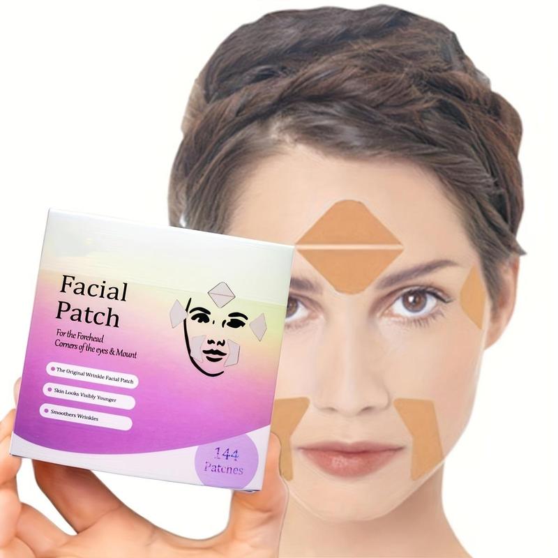 Face Skin Smoothing Patch, 1 Set Face & Forehead Skin Smoothing Tapes Face Strips, Skin Firming Patches Around Facial Eyes & Mouth