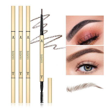 Double-ended Eyebrow Pencil with Brush, 1 Count Waterproof Long Lasting Eyebrow Pencil, Brow Shading & Filling Pencil